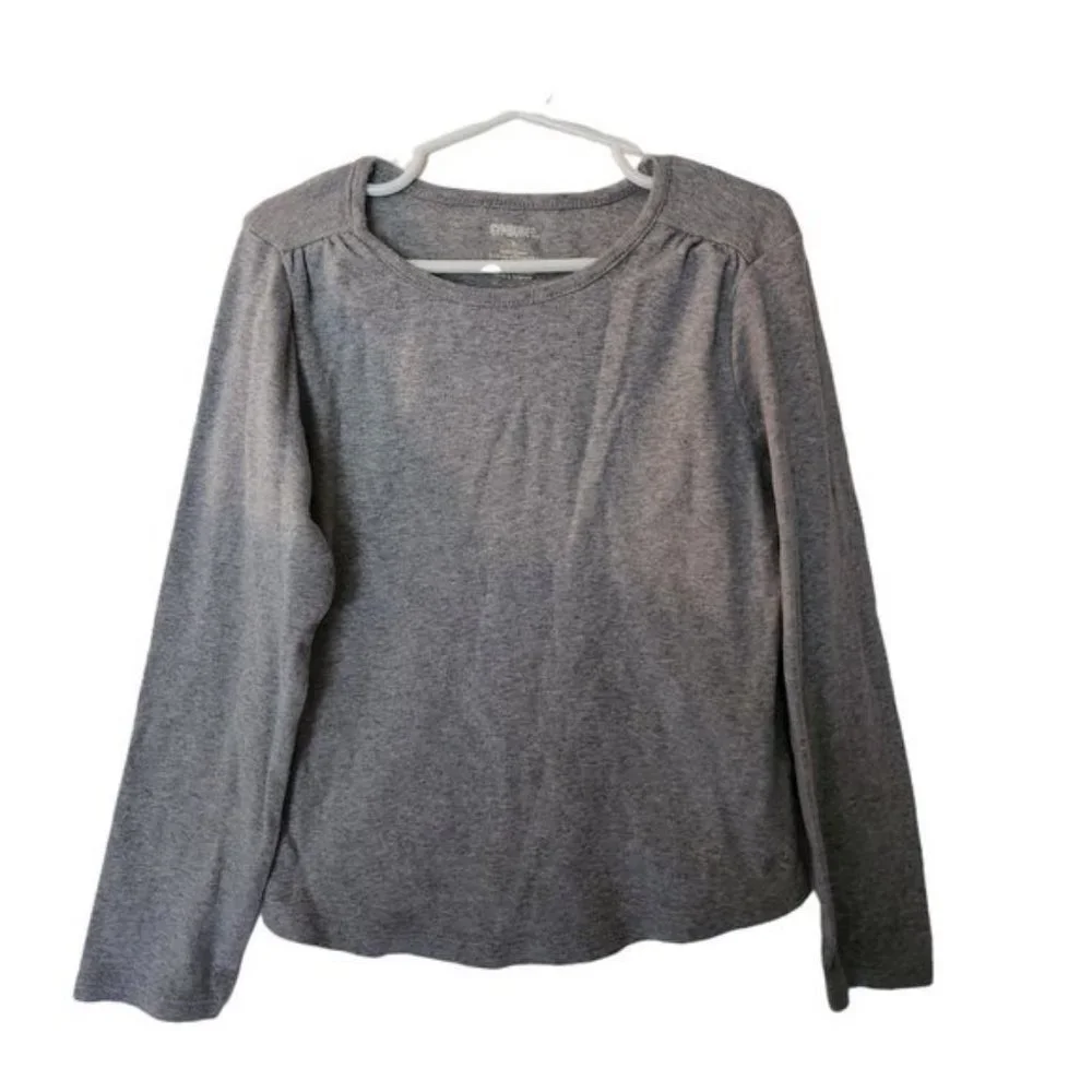 Gymboree Basic Gray Long sleeve‎ Tee Top size 8 Years Girls Kids